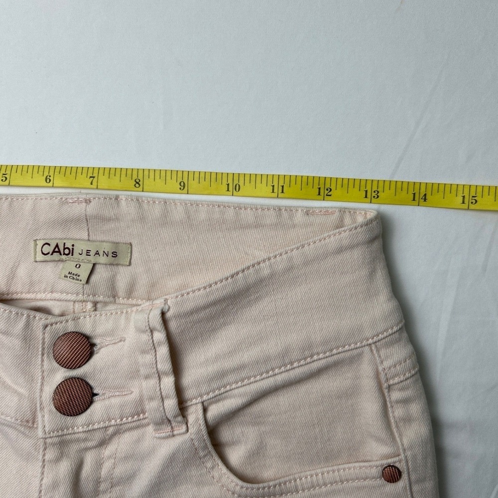 Cabi Women Low Rise Slim Denim Skinny Jeans Pink Size 0 Feminine Pastel Y2K - Picture 7 of 11